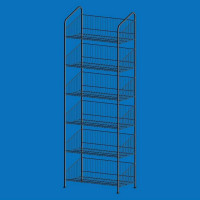 Стелаж сітчастий побутовий з кошиками Господиня, чорний