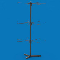 Стійка-вертушка для аксесуарів Ялинка 21 кронштейн 3 яруси чорна