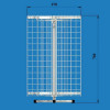 Стойка-вертушка 4 сетки настольная, высота 700 мм, ширина 250 мм (со смещением)