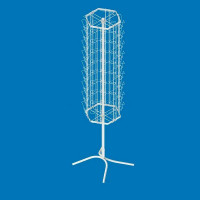 Стойка напольная вращающаяся под открытки А5 (6 дисплеев, 54 ячейки)