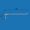 Крючок двойной на перфорацию 200 мм D5 мм