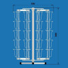 Стойка настольная вращающаяся под открытки А6 (40 ячеек)