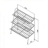 Стеллаж напольный металлический овощной на 3 сетчатых полки