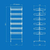 Стелаж торговий сітчастий Єва-60 двосторонній на 12 кошиків прямих