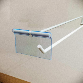 Ценникодержатель прозрачный на крючок 39х45 мм