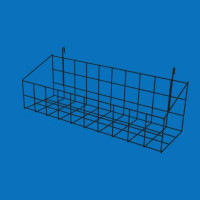 Кошик навісний на сітку 50х15, Глибокий, чорний