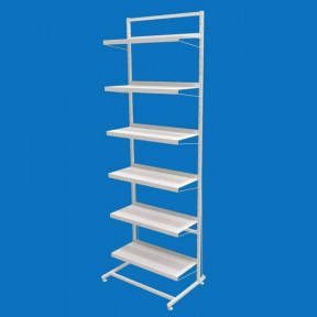 Стеллаж торговый с листовыми полками 6 шт. Ева