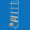 Стеллаж торговый с листовыми полками 5 шт. и корзина накопительная