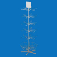 Стійка торгова Доллі 30 кронштейнів з цінникотримачем, топпер і кошик