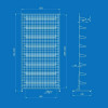 Стойка-сетка 100х200 с корзинами 85х15 (8 штук), черная