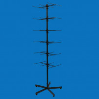 Торгова стійка під пакети з гачками, чорна