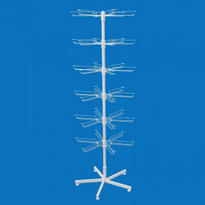 Стойка торговая для пакетов 6 ярусов с двойными крючками с ценникодержетелями (Долли)