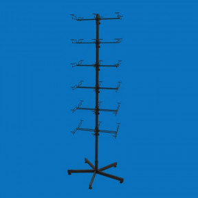 Торговая стойка под пакеты с крючками и ценникодержателями (Жук-Ц)