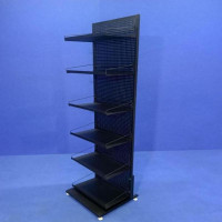 Стелаж перфорований 50х185, на шість полиць, чорний