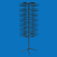 Стойка вращающаяся напольная под семена на 112 карманов, черная
